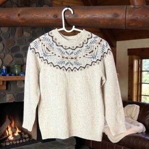 House of Bruar Ladies Pure New Wool Icelandic Crew Medium